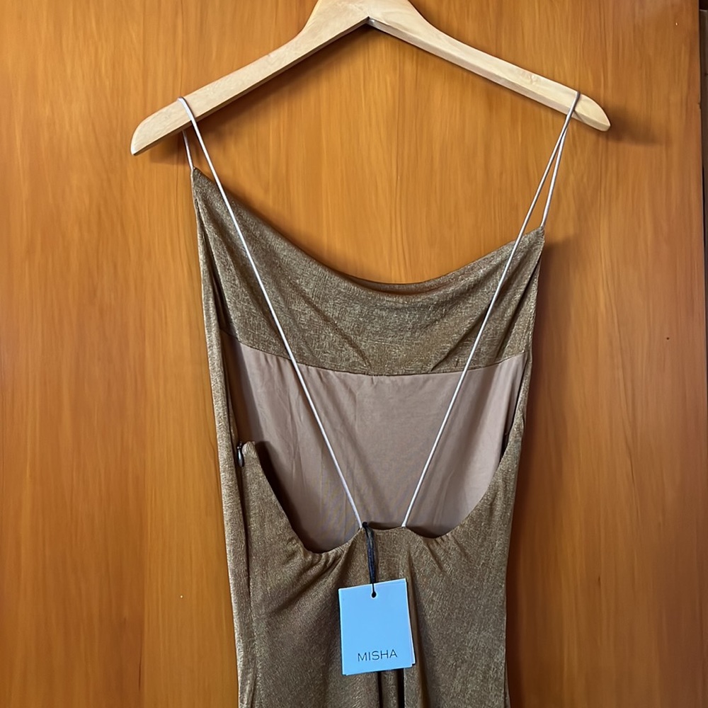 MISHA Celestine Jersey Gown in Copper - New - Size 2 - Picture 4 of 6